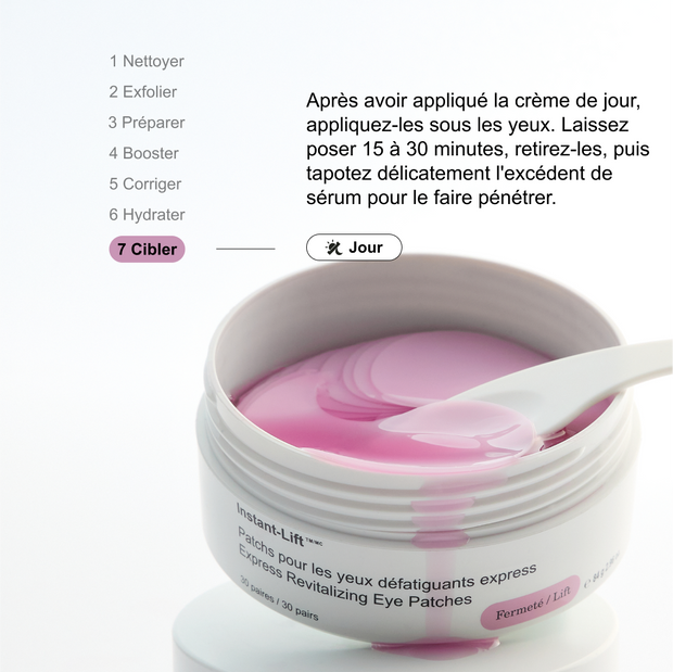 Patchs pour les yeux défatiguants express - Instant-Lift ™ 1 paire